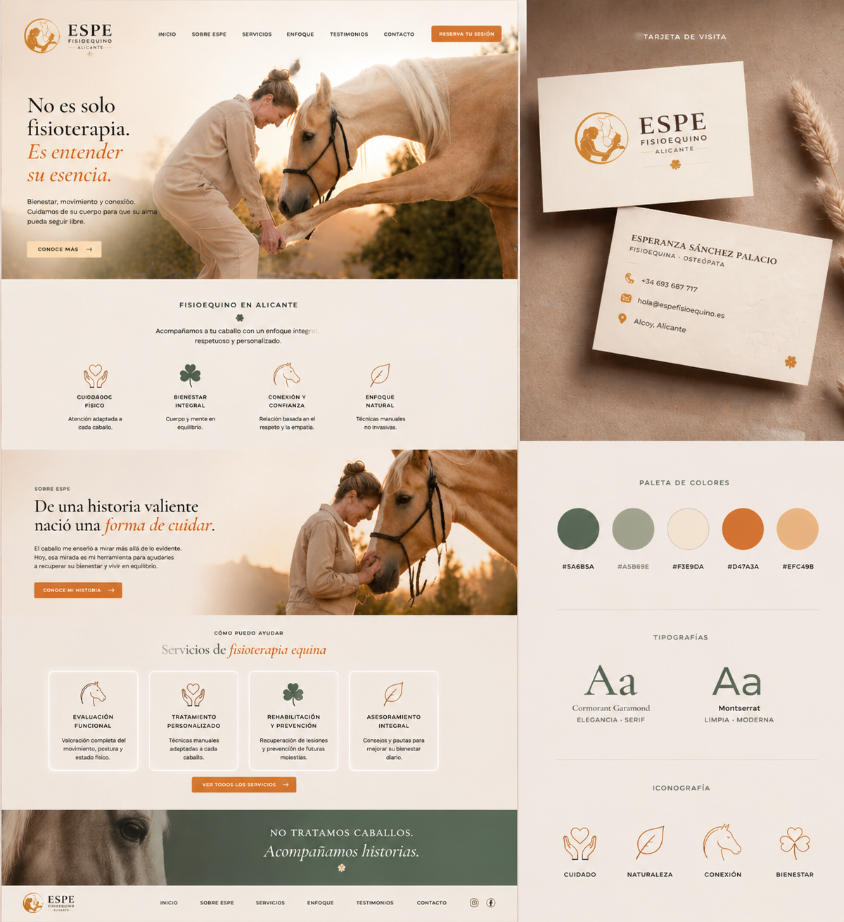Branding Fisioterapia Equina Alicante tarjetas